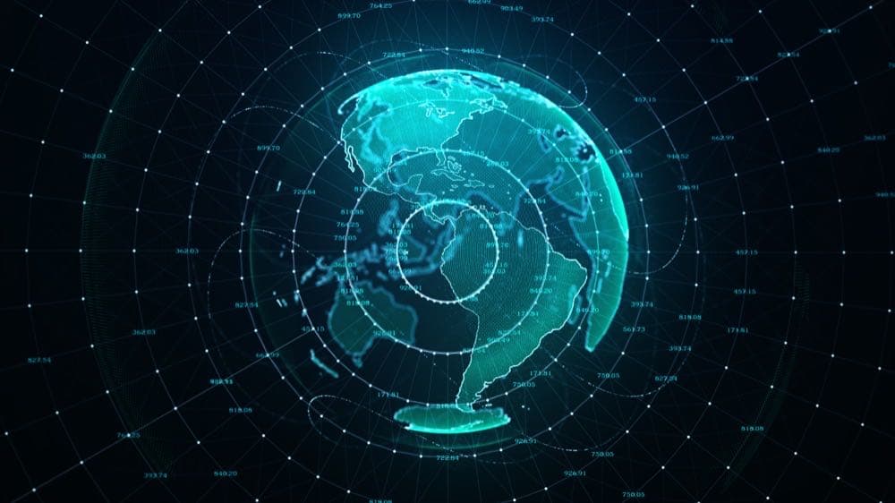 Growing global network concept representing a unified security platform