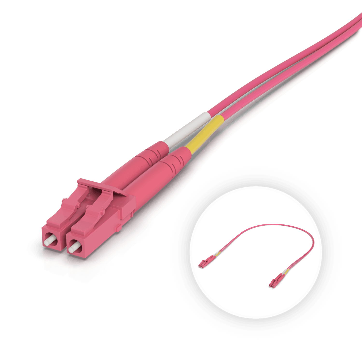 OM4 Duplex LC UPC Fiber Patch Cable