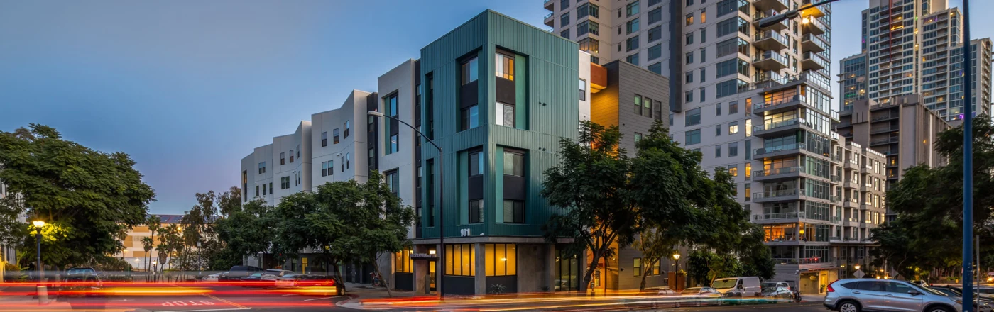 Building and community at Cortez Hill Apartments