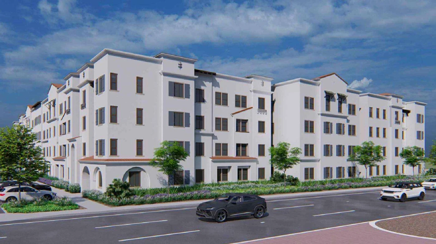 Architectural rendering of El Camino Apartments