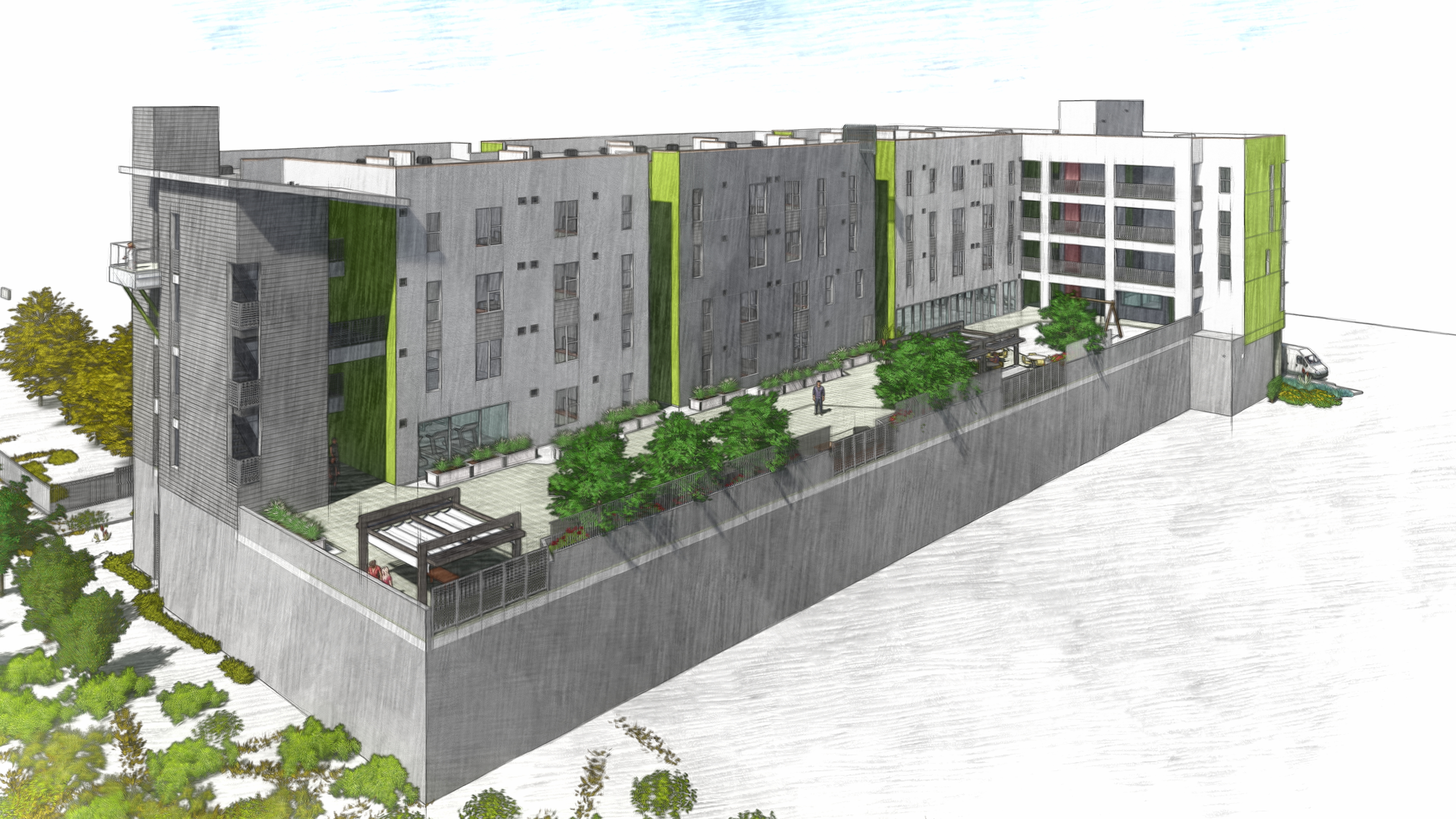 Architectural rendering of Kimball Highland East in National City