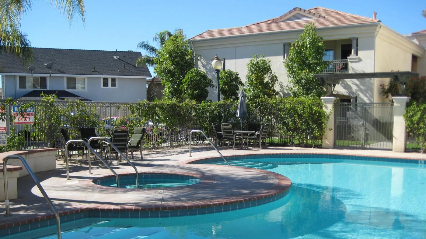 Building and community at La Palma Apartments