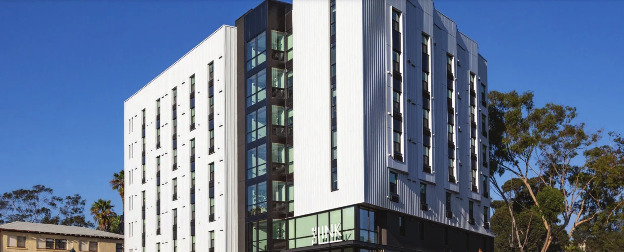 Building and community at The Link Apartments